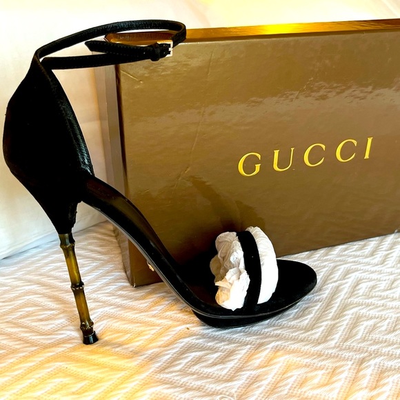 Gucci Bamboo /Tom Ford Black Ankle Strap Stilettos. Other Posher selling $1998!! - Picture 4 of 11